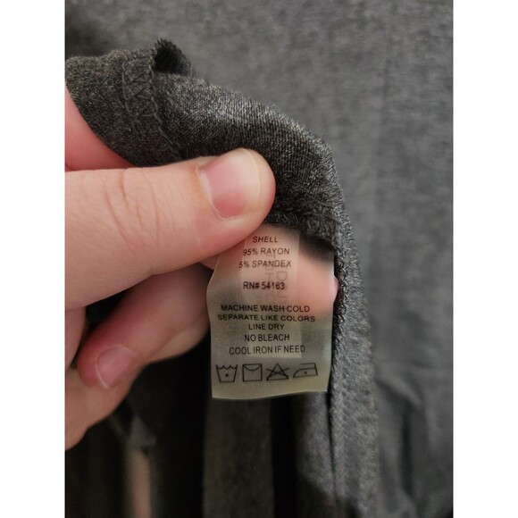 Tommy Hilfiger Dress Size 8 Midi Dark Gray Long Sleeve Zip Soft Zip Stretch - Picture 9 of 9